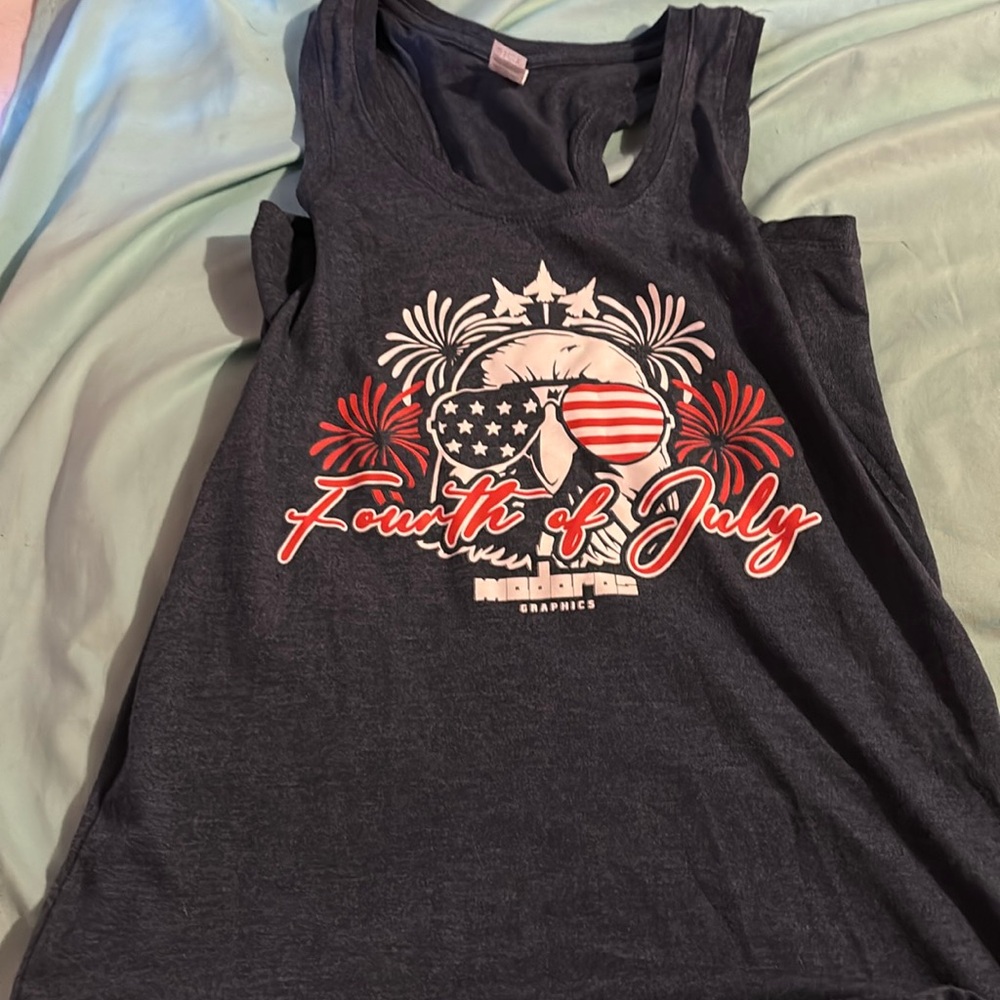 4th of july t-shirt, xs, grey